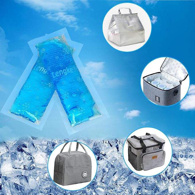YOUSHARES Ice Packs - Reusable Freezer Packs Instant Hot Or Cold Gel Pack Suitable for Insulin Cool Storage Bag (2 TSA Approved Ice Packs)