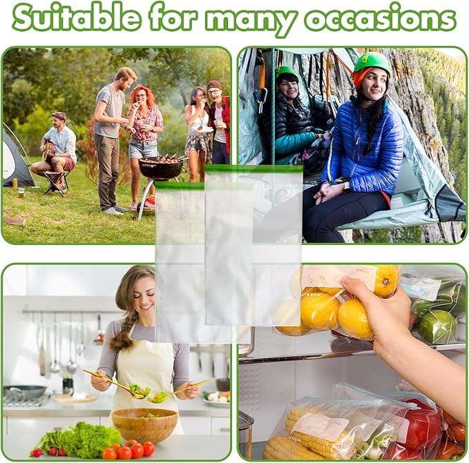 Odor Proof Food Storage Bear Bags Reusable Zipper Barrier Bags Airtight Bags Keep Fresh and Waterproof for Backpacking, Camping, Outdoor Bear Proof Refrigerator Freezing (2 Pack)