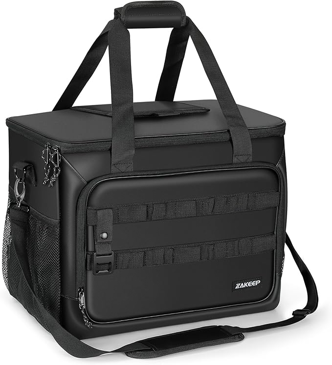 Soft Cooler Bag, 30 Cans Collapsible Cooler with Adjustable Shoulder Straps, White Ice Chest for Camping, Beach, Hiking, Picnic
