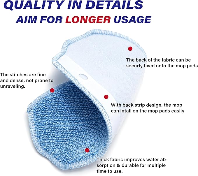 Robot Vacuum Mop Pads Replacement Parts Fit for MAMNV BR150/BR151, for ZCWA BR150/BR151, for ONSON BR150/BR151, for GTTVO BR150/BR151, for MANVINS G20 (3PC-MOP PAD& 2MOP), b-2-1