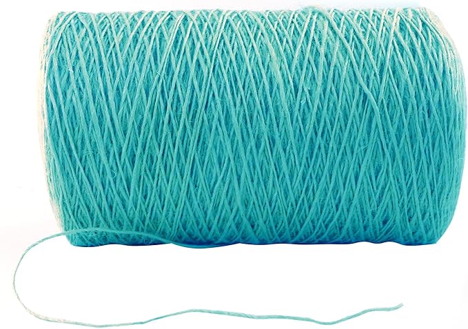 1mm x 3000 Feet Blue Jute Rope, Twine for Gardening Tomato Climbing Plant Tie Floristry Crafts Gift Wrapping Packing Decor