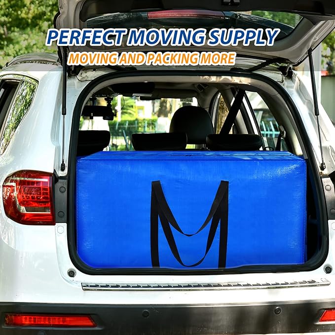 57 Gallon Extra Large Storage Bags, XXL Jumbo Large Moving Bags Heavy Duty, Storage Totes Zippered Moving Boxes Supplies for College, Foldable Duffle Bag for Travel, Christmas Tree Bag, 42x23x13.5inch