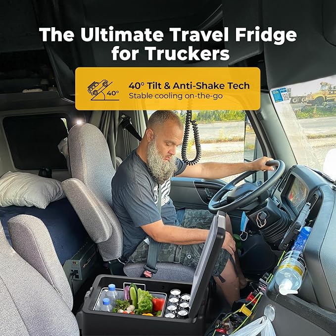 BougeRV 12V Portable Refrigerator Fridge Freezer Portable Car Fridge 53 Quart Electric Cooler12V/24V DC 110~240 V AC for RV Truck Jeep Pickup SUV Van Boat Camping Tailgating Road Trip Outdoor Travel