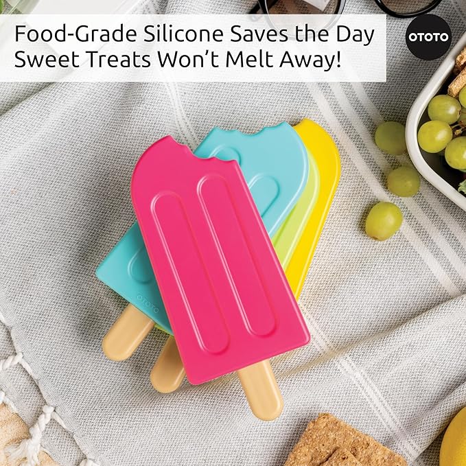 OTOTO New - Ice Pops Popsicle Ice Packs for Lunch Boxes - Funny Gifts, Cute Kitchen Accessories, Cool Kitchen Gadgets, White Elephant Gifts Kitchen Gifts, Reusable Ice Packs for Cooler Cold Packs