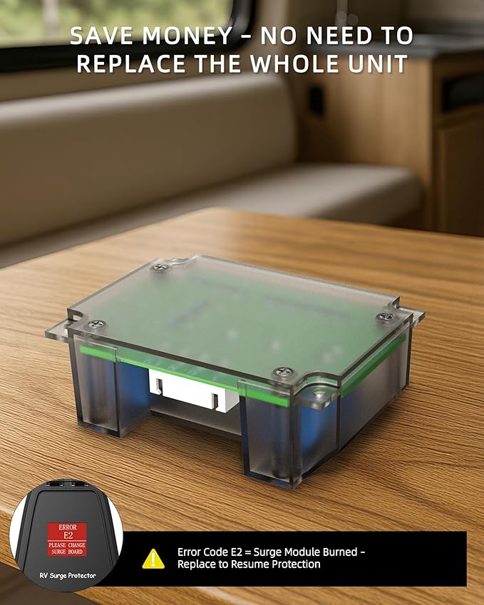 Replacement Module for 30 Amp RV Surge Protector, Compatible with DD232 Model, Compact and Easy to Install