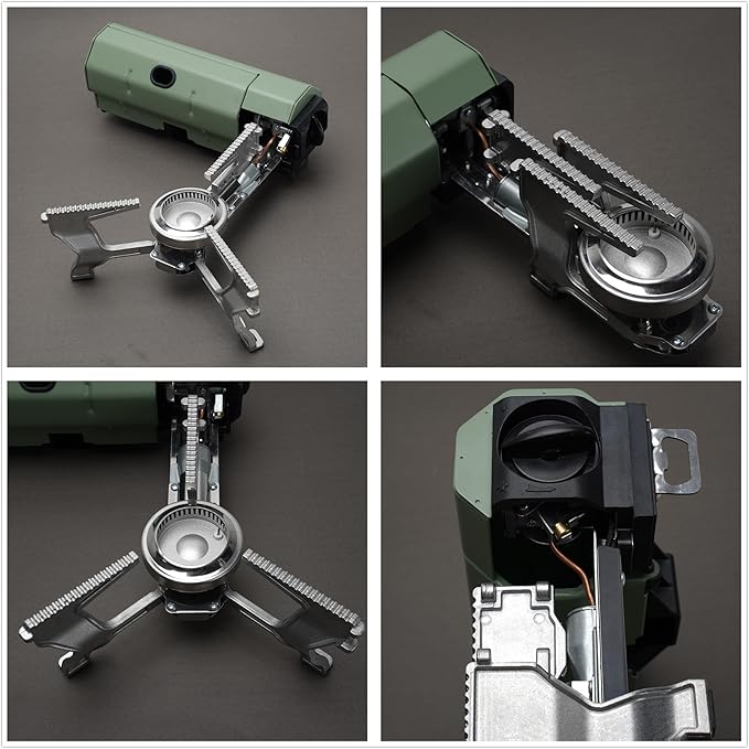 ONLYFIRE OUTDOOR LIVING Foldable Camping Stove with Storage Bag, Portable Butane Stove with Bottle Opener, Gas Stove for Picnic, Backpacking Hiking, Adventure, Car Travel, RV Trip, Emergency, GS330
