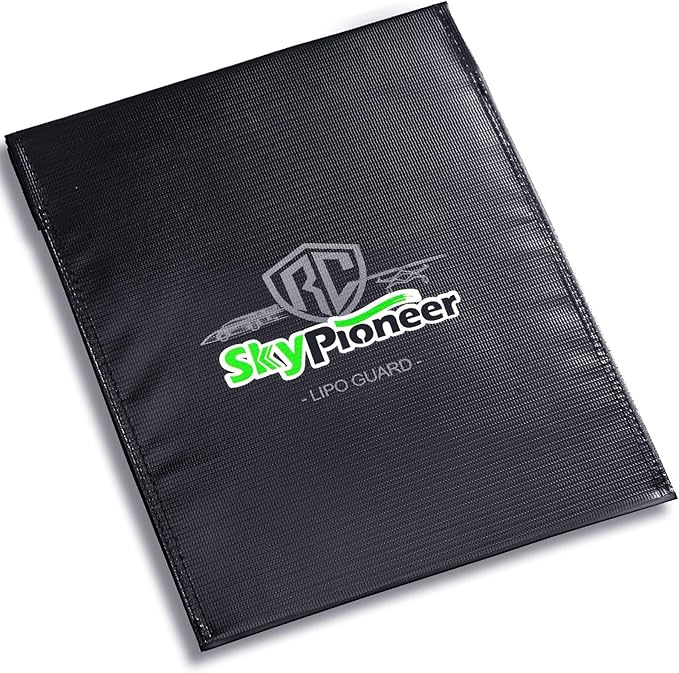 RC Lipo Safe Bag,Fire Retardant Lipo Battery Bag,9''x11.8''Black,Fireproof Explosion-proof Sack for Charging and Storage