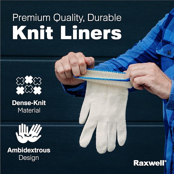 Raxwell BBQ Gloves - 6 Heat Resistant Cotton Liners + 100 Nitrile Food Prep Gloves for Barbecue Smoker, Cooking & Hot Food - Size X-Large - Grilling Accessories