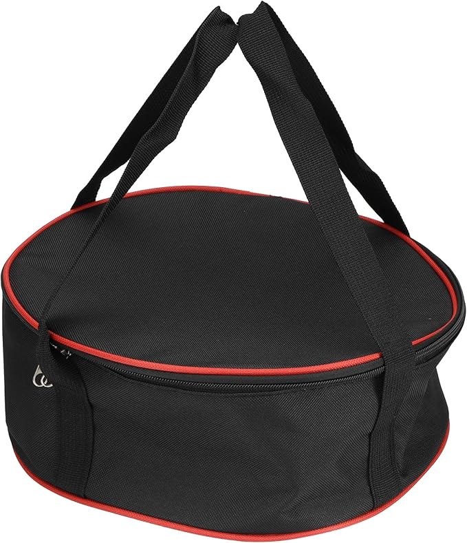 Hapivida Dishes Storage Bag, Camping Tableware Carrying Bag Round Crockery Thermal Food Carrier Dinnerware Bag BBQ Cookware Organizer for Outdoor Hiking Plate Bowl Pot