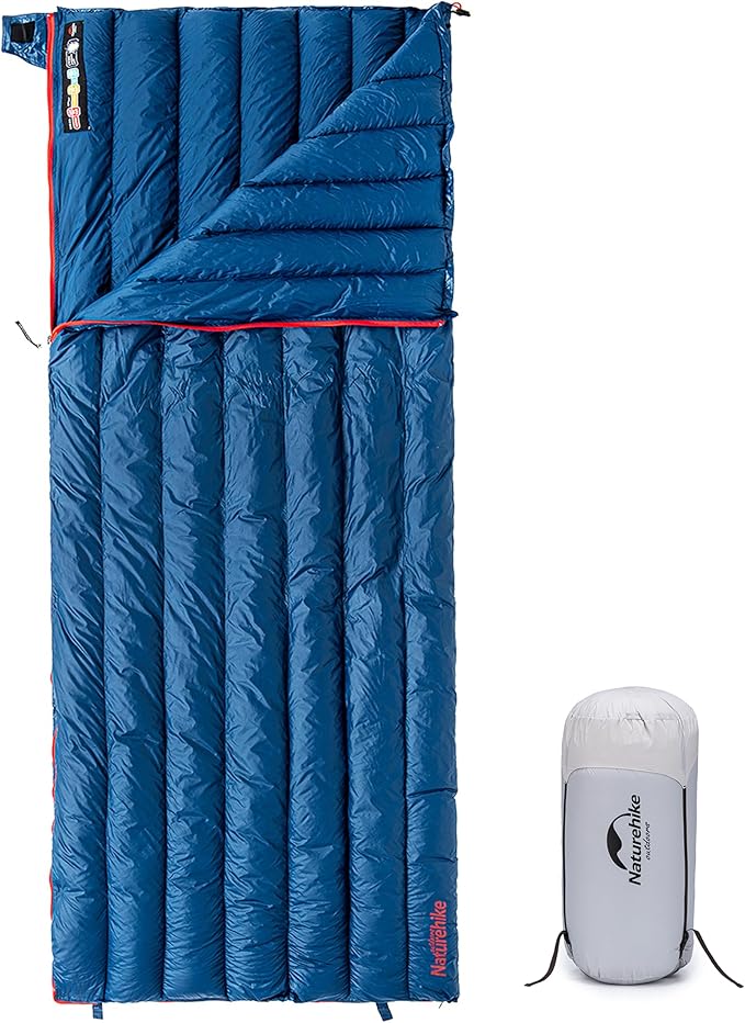 Naturehike Ultralight Backpacking RDS Down Sleeping Bag for Adults, 650 Fill Power Sleeping Bag for 42/52℉, 20oz Compact Lightweight Sleeping Bags for Hiking Camping 3 Seasons