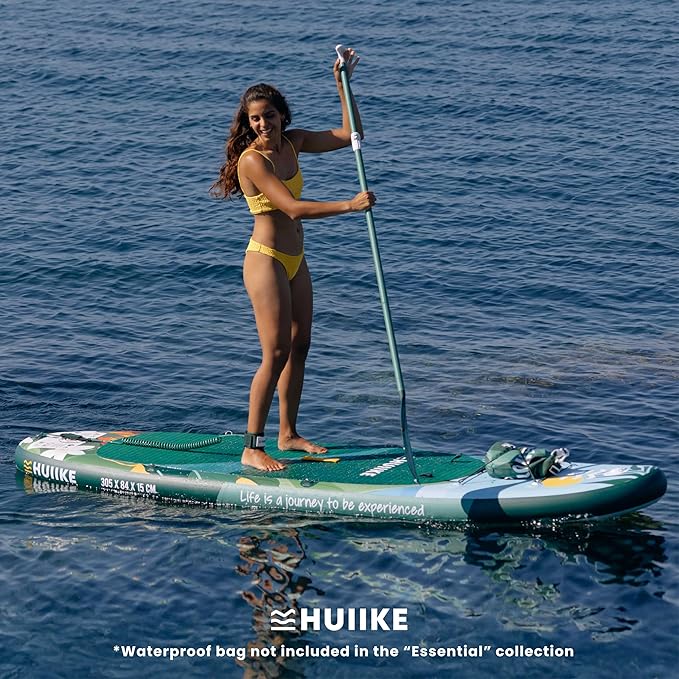 Inflatable Paddle Board for Adults with Accessories Included, Oar, Fins, Pump. Stand Up Paddleboard Great Stability and Resistance. 10’ x 33" x 5.9", Maximum Load 286 lb