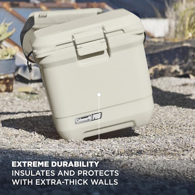 Coleman Pro Heavy-Duty, Desert Sand, 25qt Ultra-Light Premium Hard Cooler, Extra-Thick Insulation Keeps Ice up to 3 Days, 36-Can Capacity