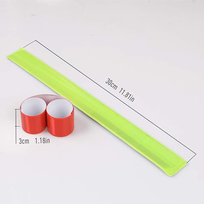 Reflective Bands, Reflective Slap Bracelet, Reflective Wristband High Visibility Reflectors, for Night Run, Night Cycling, Night Working