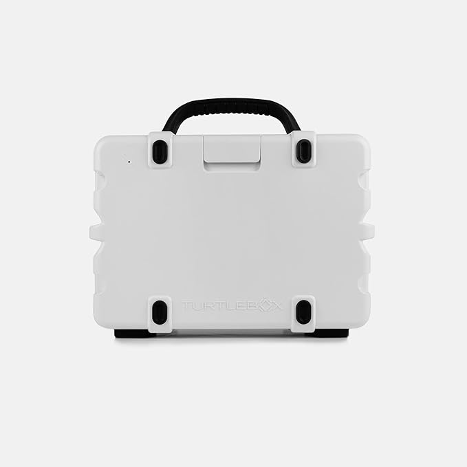Turtlebox Original Gen 3: Portable Outdoor Bluetooth Speaker – Ultra-Loud (120dB), Waterproof (IP67), Rugged, Impact-Resistant, 3-Day Battery | Party Mode: Unlimited Pairing Stereo, White/Royal Blue