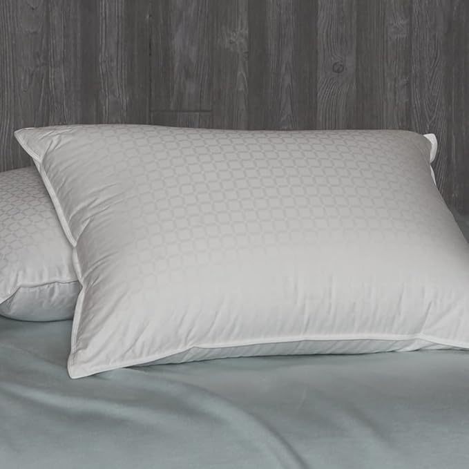 Cuddledown Dreamstead Premium Sleeping Pillow| European White Goose Down | 700 Fill Power | 300 Thread Count 100% Cotton Shell | Windowpane Weave | Hypoallergenic | Handcrafted | King – Medium