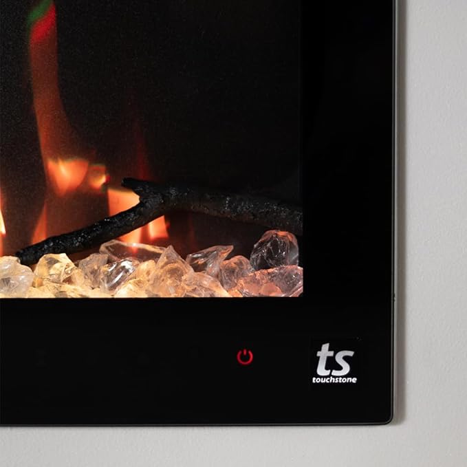 Touchstone Smart Electric Fireplace-The Fury 65" Wide- 4.5" Thin in Wall Recessed-100 Realistic Flame/Ember Bed Color Combos-1,500W Heater-Larger Viewing Area-Alexa/WiFi Enabled
