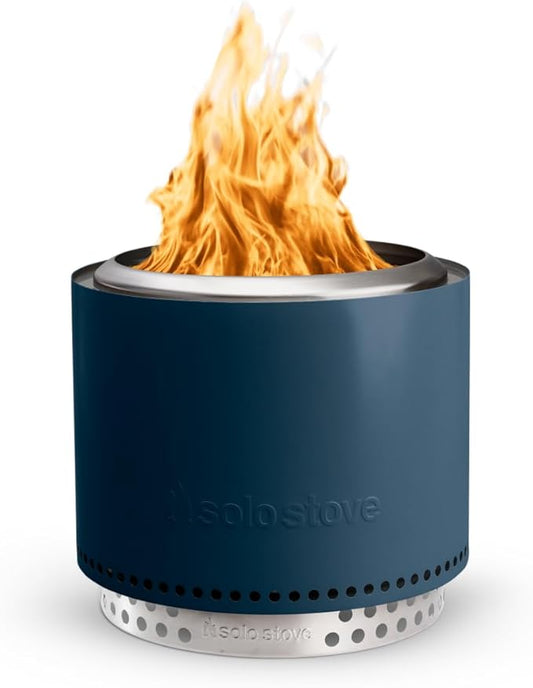 Solo Stove Bonfire with Stand | 19.5" Smokeless Fire Pit, Removable Ash Pan | Portable Stainless Steel Wood Burning Outdoor Fireplace, Ideal for 4–6 People, 21.75 lbs, Water