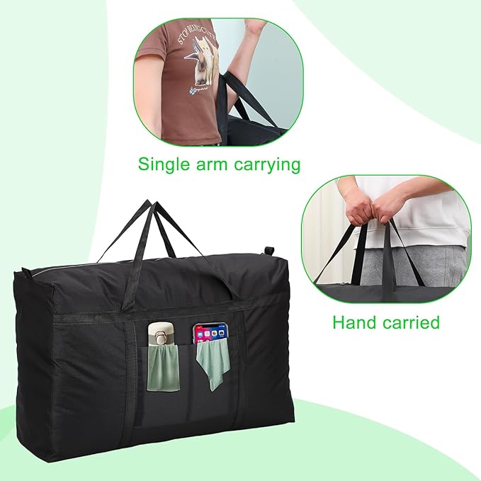 127L-34 Gallon Multipurpose Extra Large Storage Bags,Heavy Duty Moving Bags,Totes Moving Boxes Supplies for College,Christmas Tree Bag,Duffle Bags for Travel for Space Saving Moving Storage