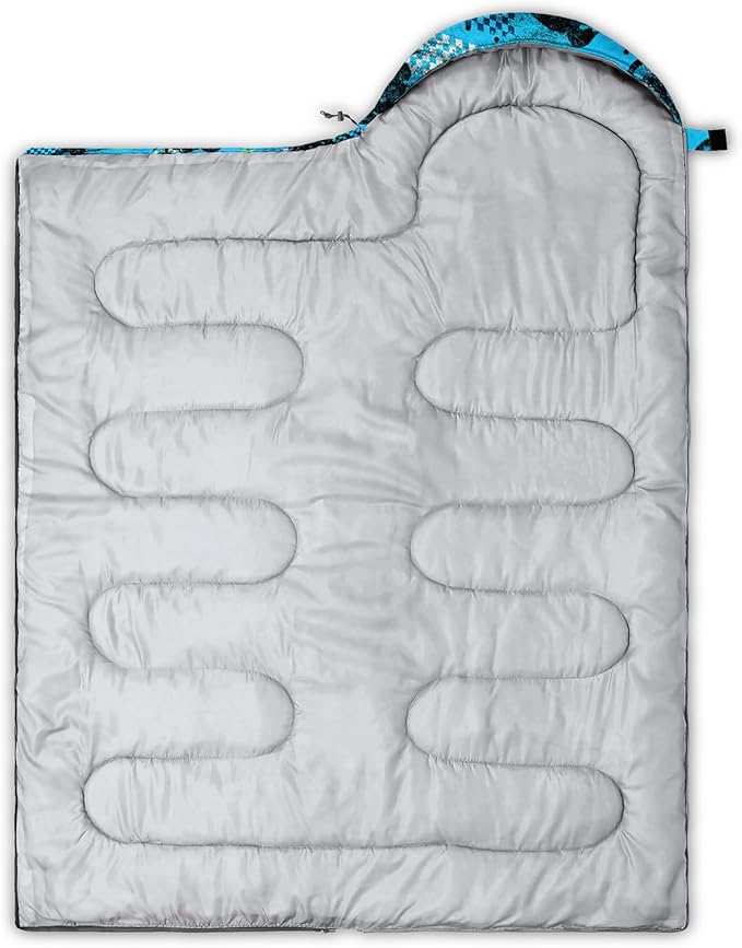 QOOMO Camping Sleeping Bags,3 Season Warm & Cool Weather,Lightweight,Waterproof Sleeping Bags for Adults & Kids,Traveling,and Outdoors,Camping Gear Equipment