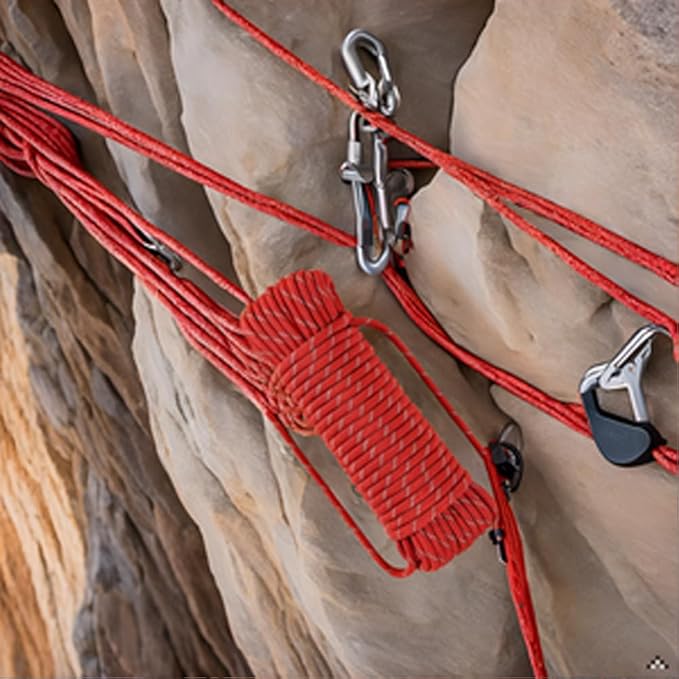 Multi-Purpose Climbing Rope - 8/10/12mm x 5/10/20/30m, Ideal for Rappelling, Boating, Tree Swing, and Sailing