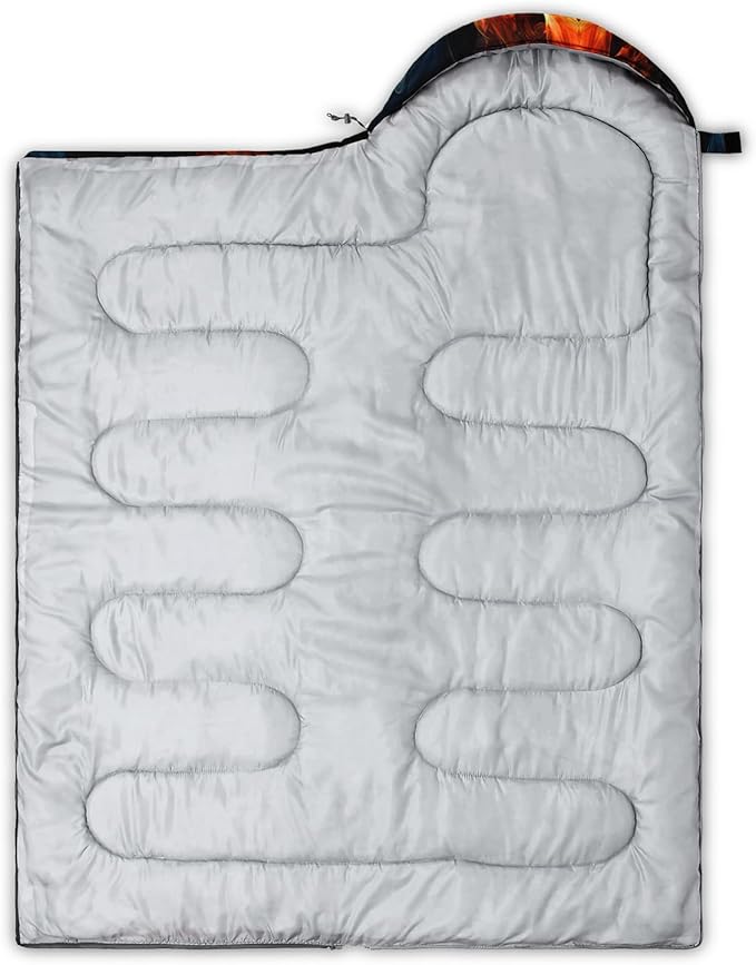 HOSIMA Dear Hunting Pattern Cold Weather Sleeping Bags for Adults,Black Light Weight Sleeping Bags for Kids Adults,WaterProof Sleeping Bags for Outdoors Hiking.