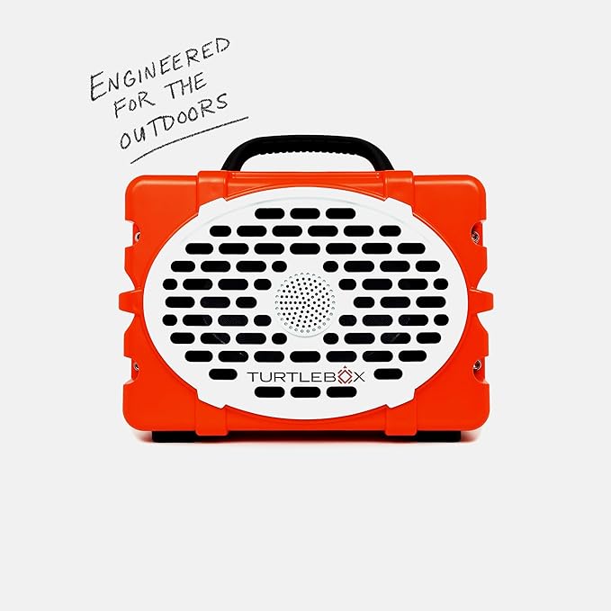 Turtlebox Original Gen 3: Portable Outdoor Bluetooth Speaker – Ultra-Loud (120dB), Waterproof (IP67), Rugged, Impact-Resistant, 3-Day Battery | Party Mode: Unlimited Pairing Stereo, Orange/Hot Pink