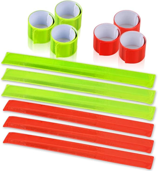 Reflective Bands, Reflective Slap Bracelet, Reflective Wristband High Visibility Reflectors, for Night Run, Night Cycling, Night Working