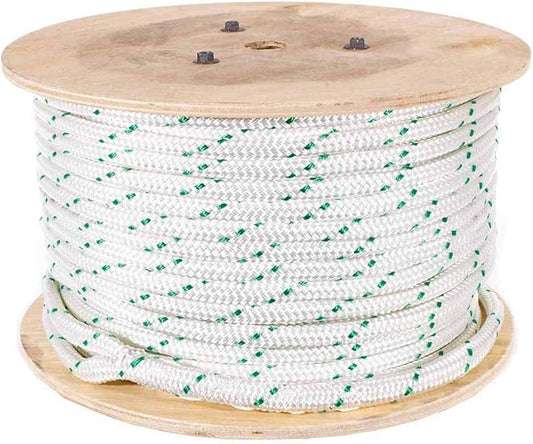 Rope and Cord Double Braid Pulling Rope – Super Strong Composite Rope with Built-in Pulling Eyes (7/16"| 300' Spool)