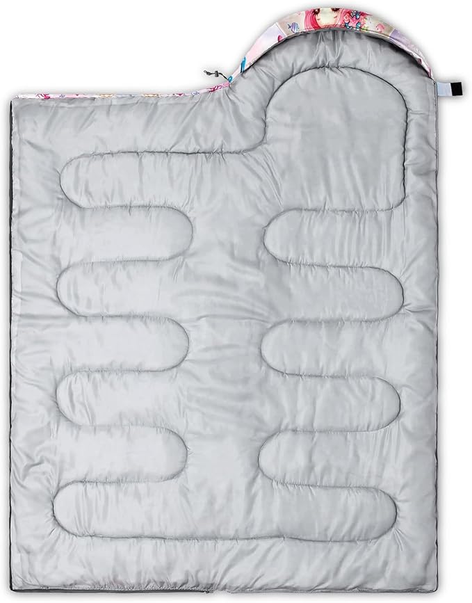 HOSIMA Dear Hunting Pattern Cold Weather Sleeping Bags for Adults,Black Light Weight Sleeping Bags for Kids Adults,WaterProof Sleeping Bags for Outdoors Hiking.