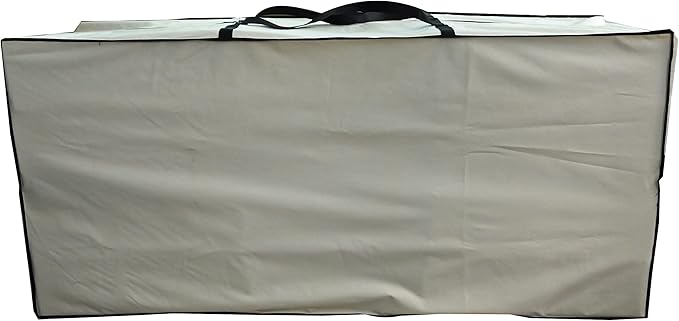 Outdoor Rectangular Cushion/Cover Storage Bag, Protective Zippered Storage Bags with Handles, 60"X20"X28" Beige