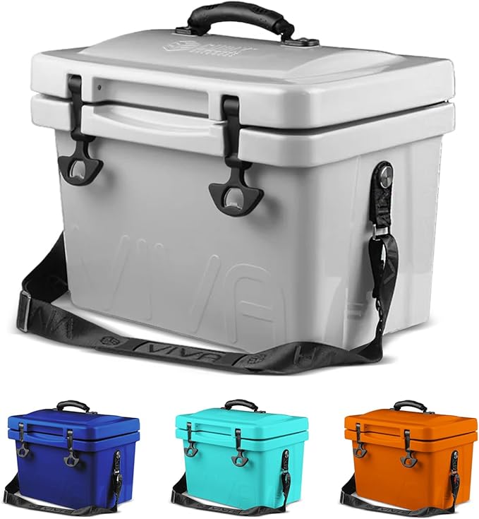Viva 14QT On-The-Go Personal Portable Hard Cooler Ice Chest | Everyday, Beach, Sports, Gatherings, Groceries/Market