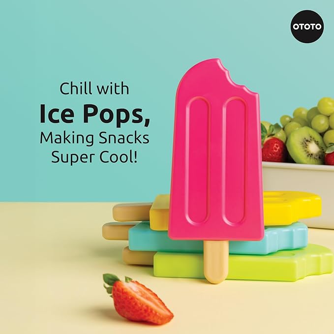 OTOTO New - Ice Pops Popsicle Ice Packs for Lunch Boxes - Funny Gifts, Cute Kitchen Accessories, Cool Kitchen Gadgets, White Elephant Gifts Kitchen Gifts, Reusable Ice Packs for Cooler Cold Packs