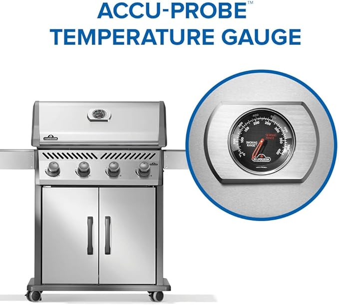 Napoleon Rogue 525 Natural Gas Grill, Stainless Steel, Durable 4-Burner Gas Grill