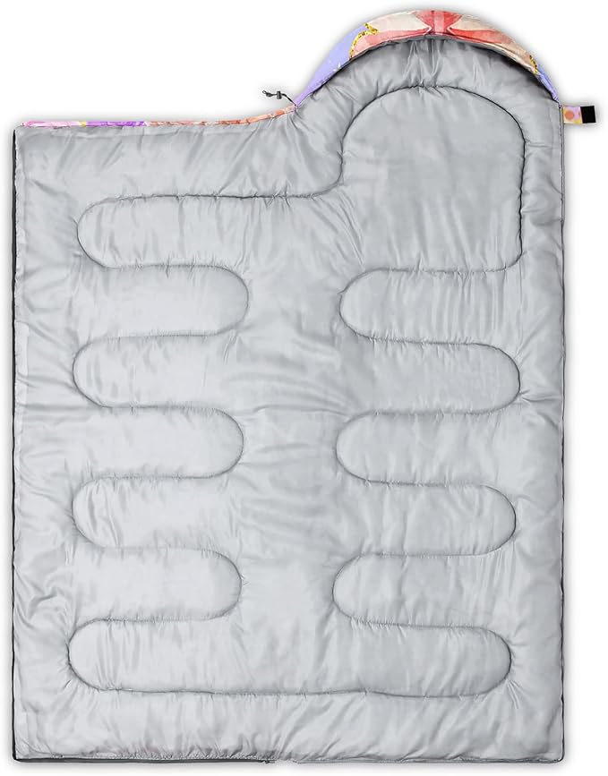 HOSIMA Dear Hunting Pattern Cold Weather Sleeping Bags for Adults,Black Light Weight Sleeping Bags for Kids Adults,WaterProof Sleeping Bags for Outdoors Hiking.
