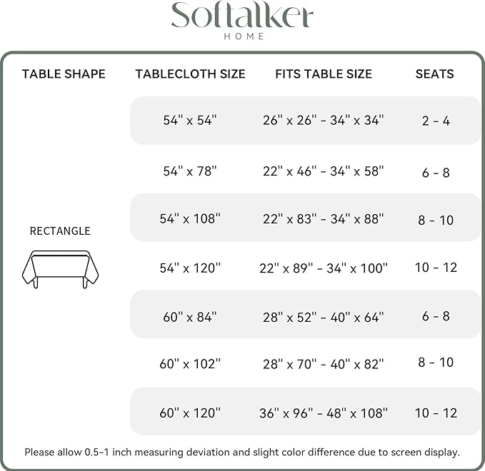 Softalker Gingham Checkered Rectangle Tablecloth - Waterproof Buffalo Plaid Table Cloth Stain Resistant Washable Table Cover for Picnic/Camping/Outdoor - Hunter Green, 60 x 102 Inch