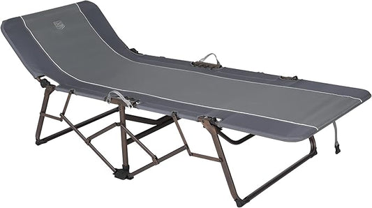 TIMBER RIDGE Portable XL Folding Camping Cot for Adults - Ultra Fast Setup, Heavy Duty 300 LBS Support, Gray