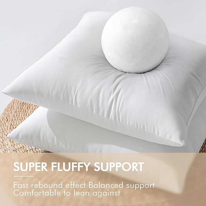 MIULEE Pack of 2 14x22 Inch Outdoor Pillow Inserts Waterproof Decorative Throw Pillow Insert, Rectangle Lumbar Garden Pillow Form for Patio Sofa Couch
