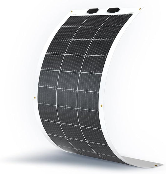 Renogy Flexible Solar Panel 100 Watt, 240° Ultra Flexible 100W Solar Panel 12 Volt for Marine RV Cabin Van Car Uneven Surfaces Off-Grid Essentials