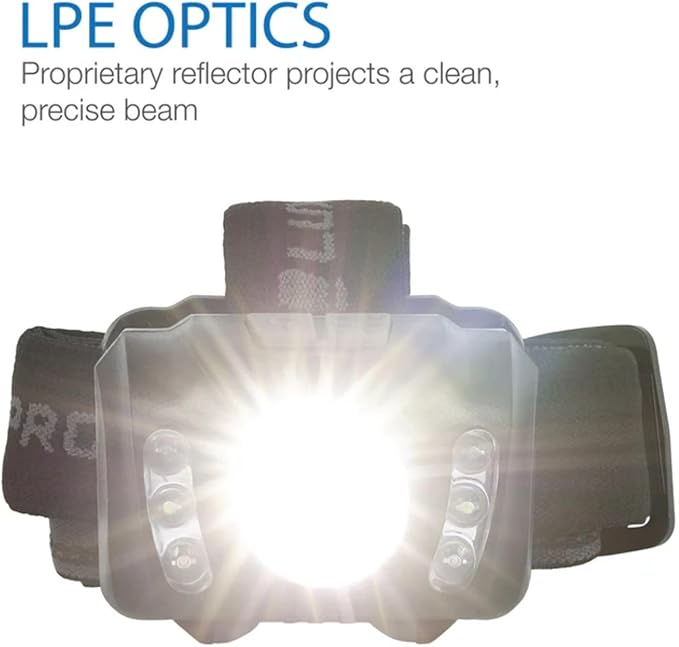 LUXPRO LP345V2 LED Headlamp - Bright 300 Lumen Head Lamp for Outdoors, Camping & Hiking - 6 Light Modes White, Green & Red Light - IPX4 Waterproof - Adjustable Headband - Batteries Included - 6 Pack