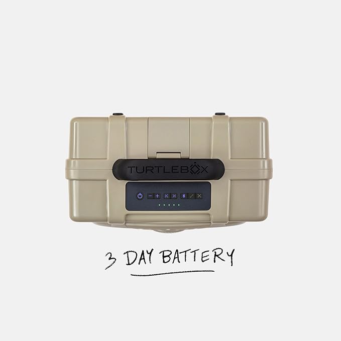 Turtlebox Original Gen 3: Portable Outdoor Bluetooth Speaker – Ultra-Loud (120dB), Waterproof (IP67), Rugged, Impact-Resistant, 3-Day Battery | Party Mode: Unlimited Pairing Stereo, Tan/Camo