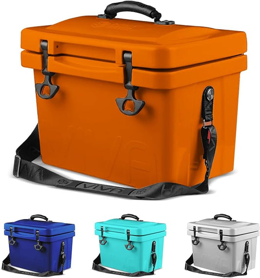 Viva 14QT On-The-Go Personal Portable Hard Cooler Ice Chest | Everyday, Beach, Sports, Gatherings, Groceries/Market