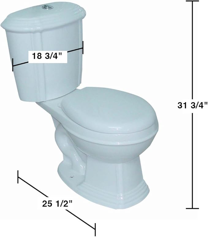 Renovators Supply Manufacturing 2 Piece Toilet Sheffield White Bathroom Toilets With Slow Close Toilet Seat Elongated Toilet Bowl