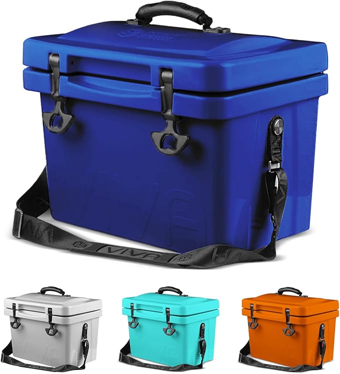 Viva 14QT On-The-Go Personal Portable Hard Cooler Ice Chest | Everyday, Beach, Sports, Gatherings, Groceries/Market