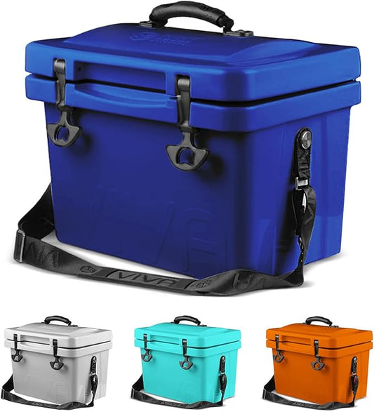 Viva 14QT On-The-Go Personal Portable Hard Cooler Ice Chest | Everyday, Beach, Sports, Gatherings, Groceries/Market