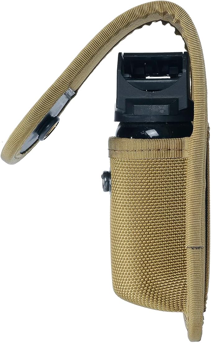 TAFTACFR Molded OC/Mace Spray Pouch, Top Flap Pepper Spray Holster OC/Mace Pepper Spray Black Pouch Hidden Snap(Small for MK3 and Large for MK4)