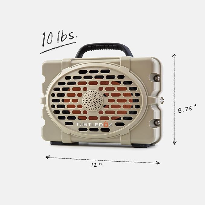Turtlebox Original Gen 3: Portable Outdoor Bluetooth Speaker – Ultra-Loud (120dB), Waterproof (IP67), Rugged, Impact-Resistant, 3-Day Battery | Party Mode: Unlimited Pairing Stereo, Tan/Tan