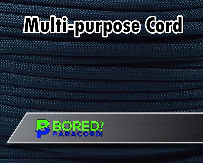 BORED? PARACORD! 550 lb Paracord - Ideal for Crafting, Camping, DIY Projects, Active & Military Outdoors - Strong Survival Rope - Tactical Parachute Cord Type III - Hunter Green 100 Feet