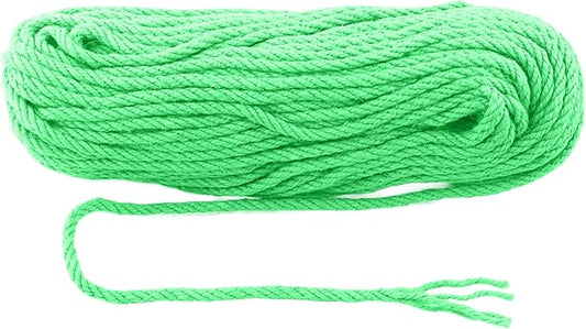 6mm x 150 Feet Light Green Jute Rope, Twine for Gardening Tomato Climbing Plant Tie Floristry Crafts Gift Wrapping Packing Decor