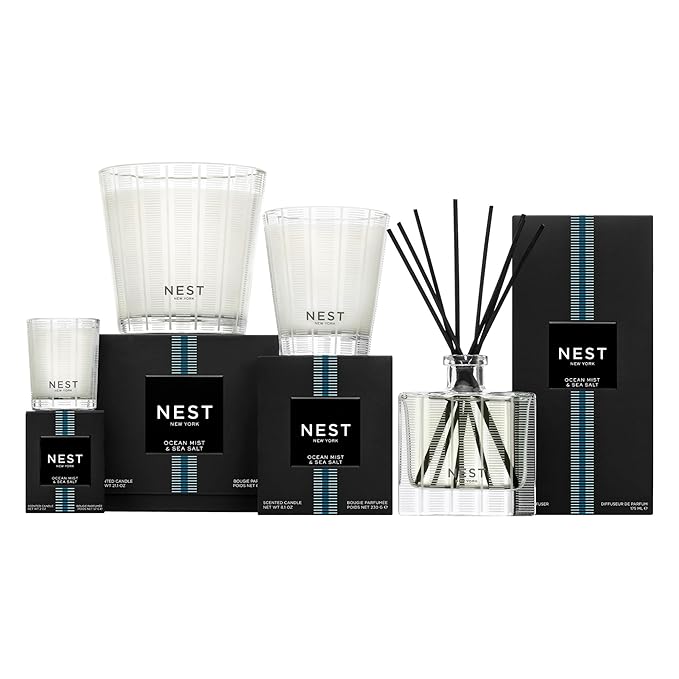 NEST New York Liquid Soap, Ocean Mist & Sea Salt - 10 fl oz - Cleanses & Nourishes Skin - Approx. 300 Pumps Per Bottle - Gluten Free & Cruelty Free