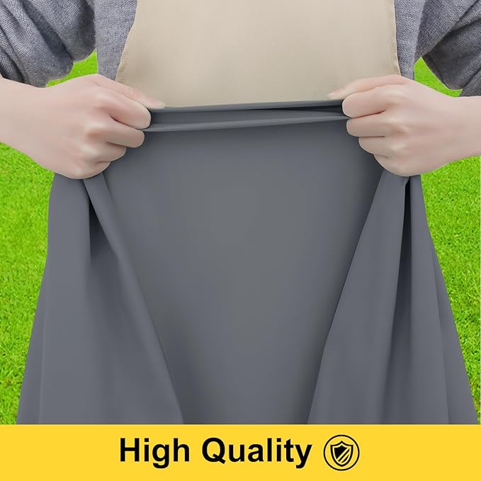 Smiry Picnic Table Cover with Bench Covers, Waterproof Elastic Fitted Polyester Tablecloths for 8 Ft Rectangle Tables, Washable Windproof Tablecloth for Camping, RV & Outdoor (Grey, 30x96 Inches)